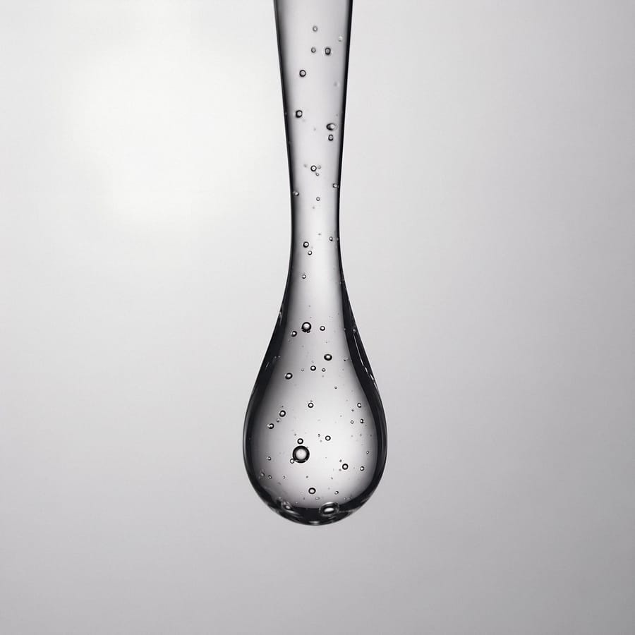 Delicate Droplet With Floating Bubbles