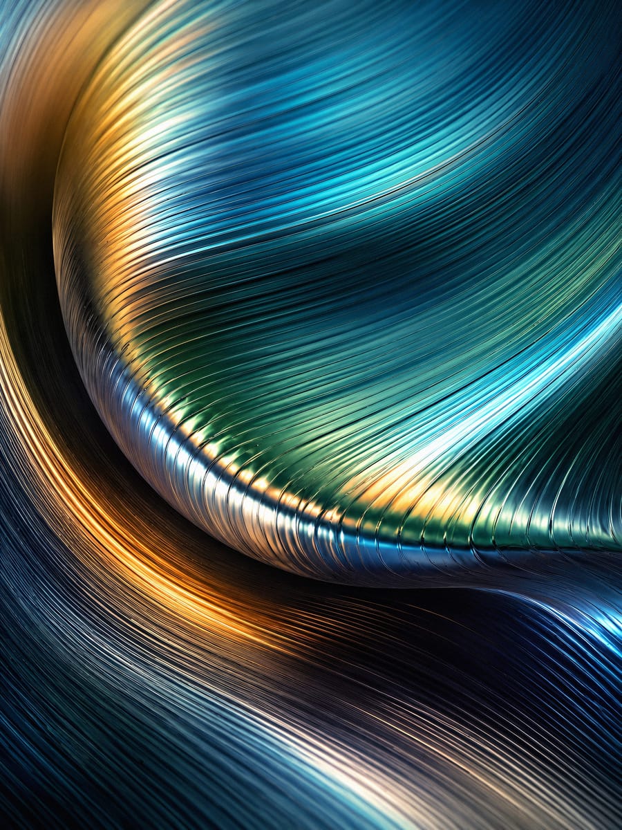 Flowing Metallic Ribbons And Curves