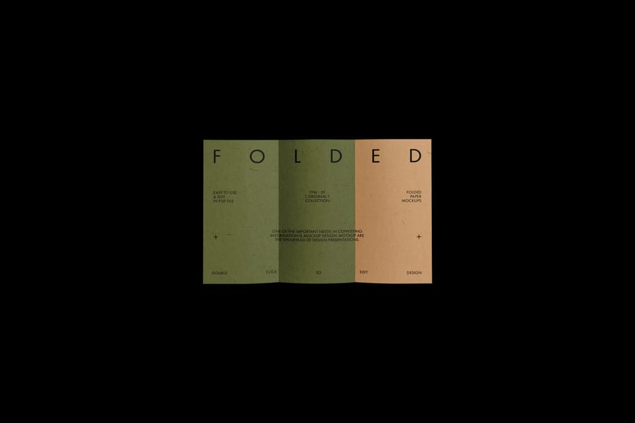 Folded Paper Mockup