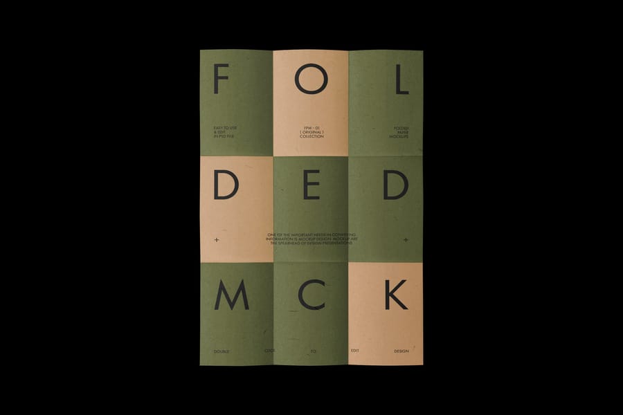 Folded Paper Mockup