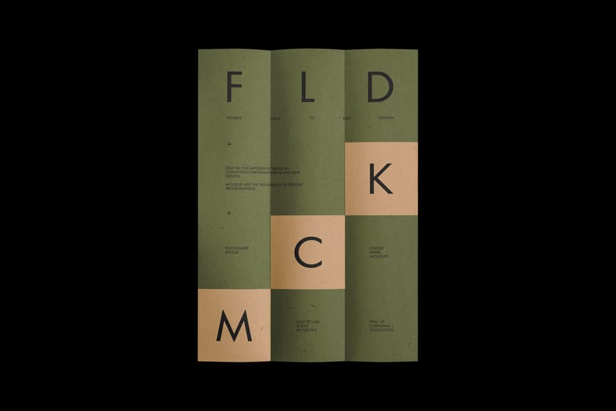 Folded Paper Mockup