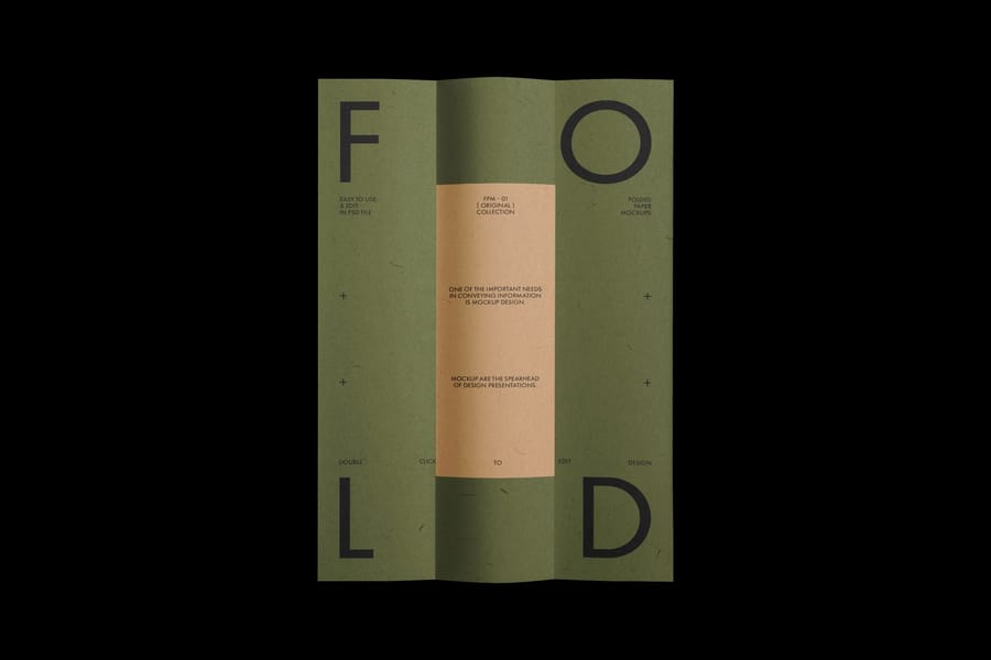 Folded Paper Mockup