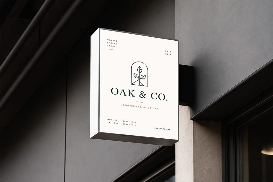 Hanging Signboard Mockup