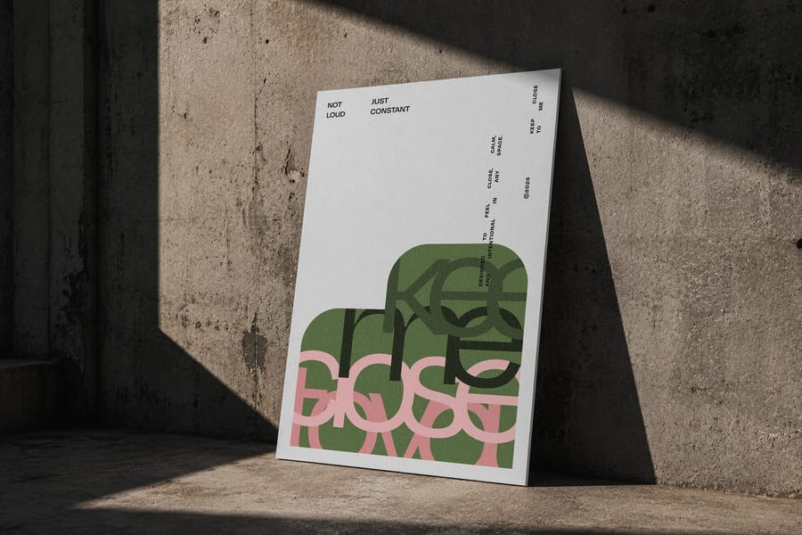 Industrial Poster Frame Mockup