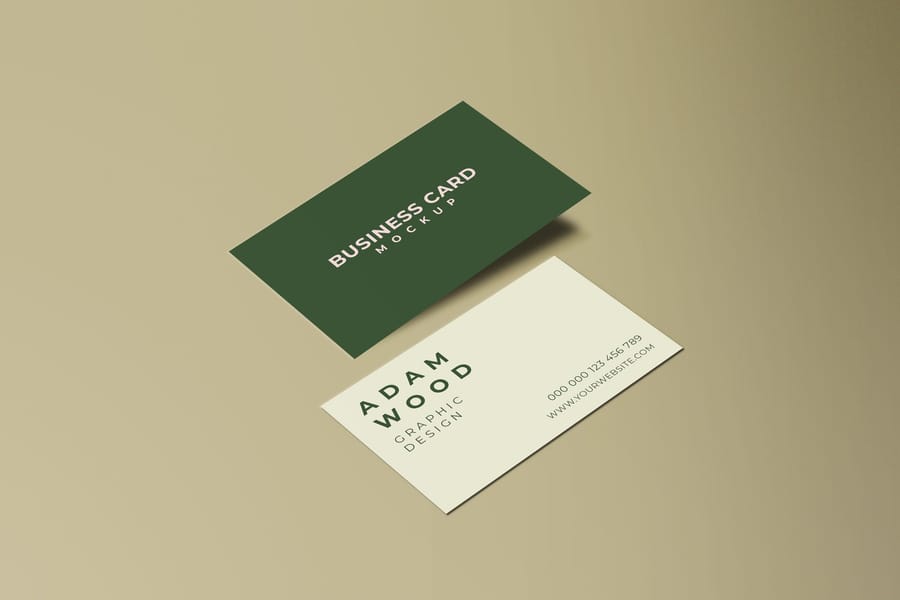 Minimal Beige Business Card Mockups