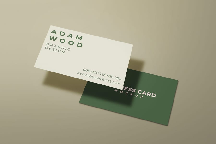 Minimal Floating Business Card Mockups
