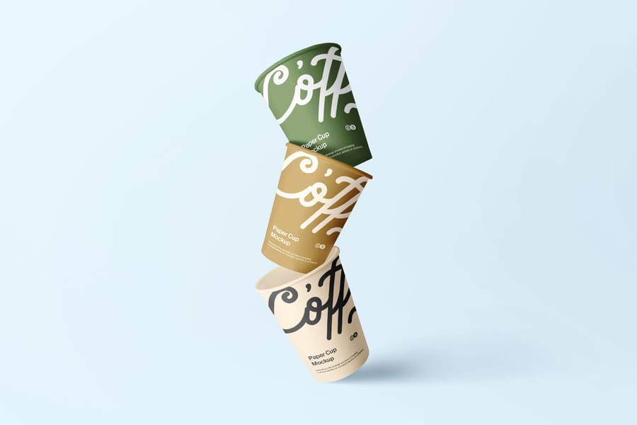 Minimal Floating Cup Mockup