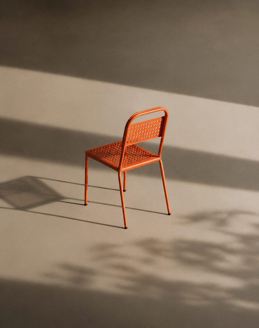 Minimalist Geometric Chair In Sunlight