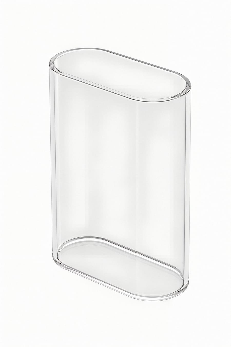 Minimalistic Clear Cylindrical Sculpture