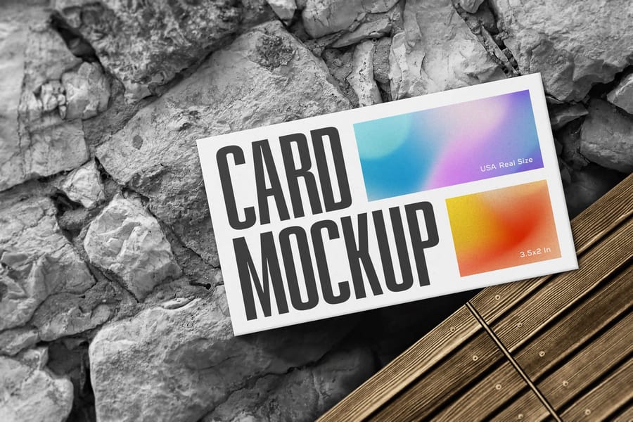 Modern Gradient Business Card Mockup
