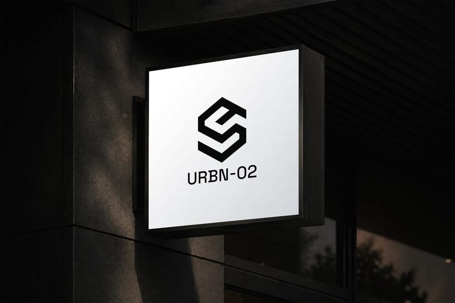 Outdoor Lightbox Sign Mockup