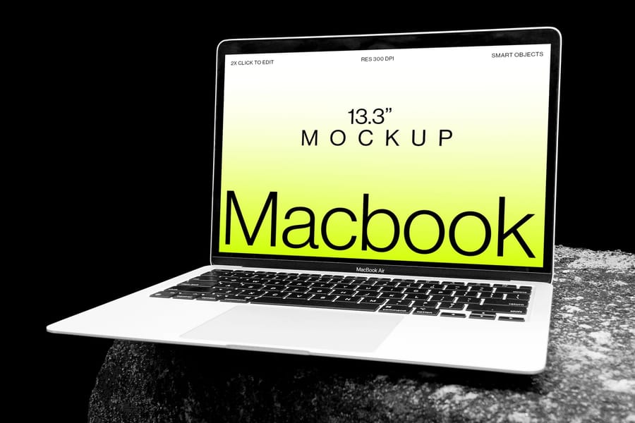 Realistic MacBook Air Display
