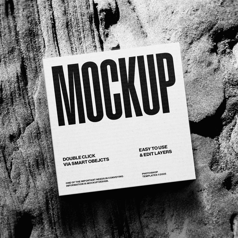 Realistic Square Mockup Square