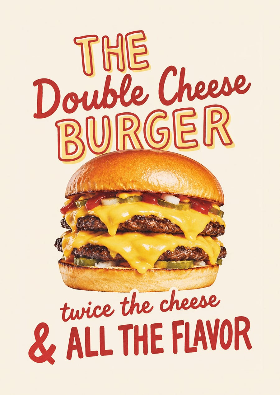 The Double Cheese Burger Twice The Cheese And All The Flavor