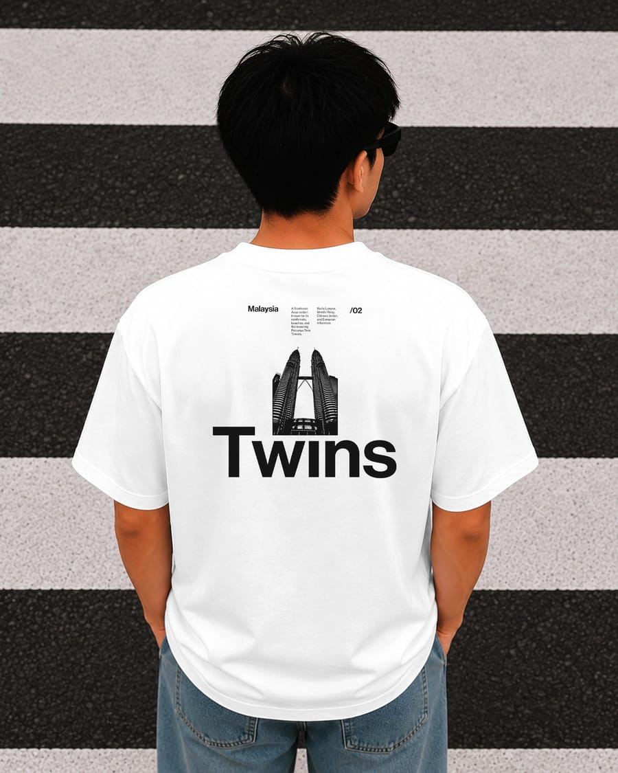 Urban Stripes Back T-Shirt Mockup