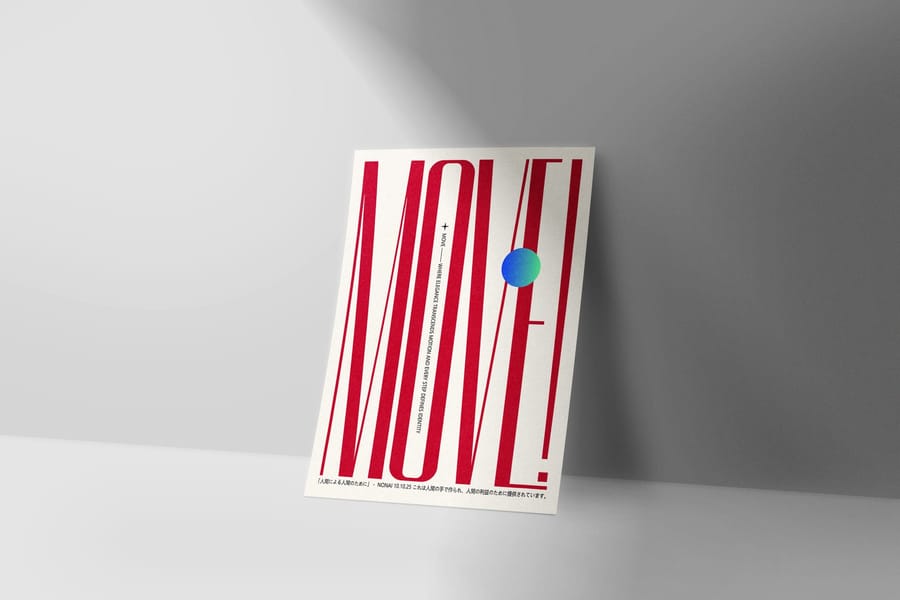 A4 Poster Mockup Leaning On Wall