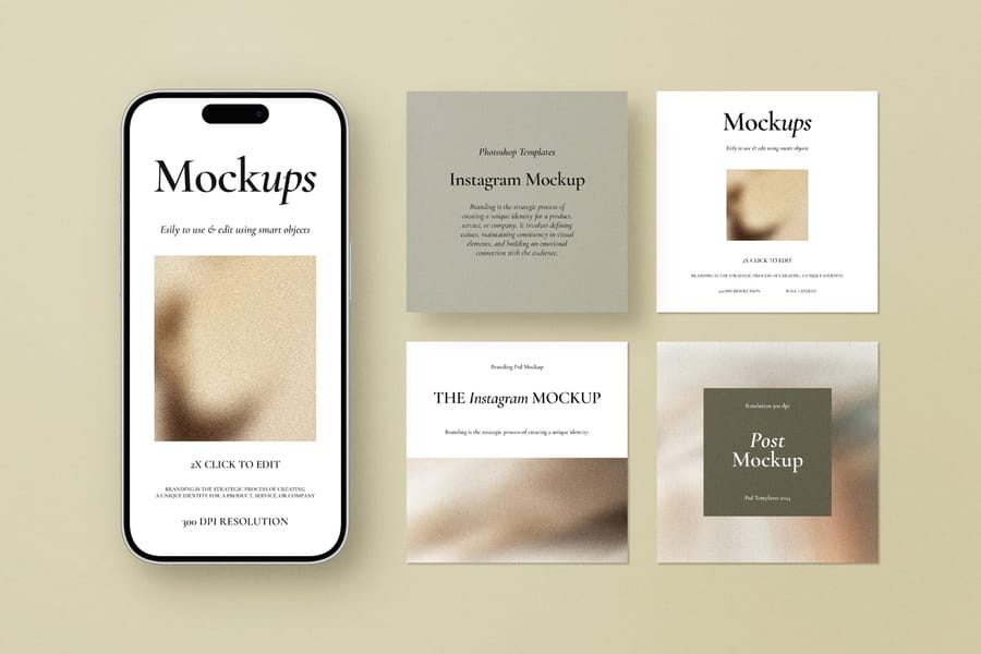 Boho Instagram Post UI Mockup
