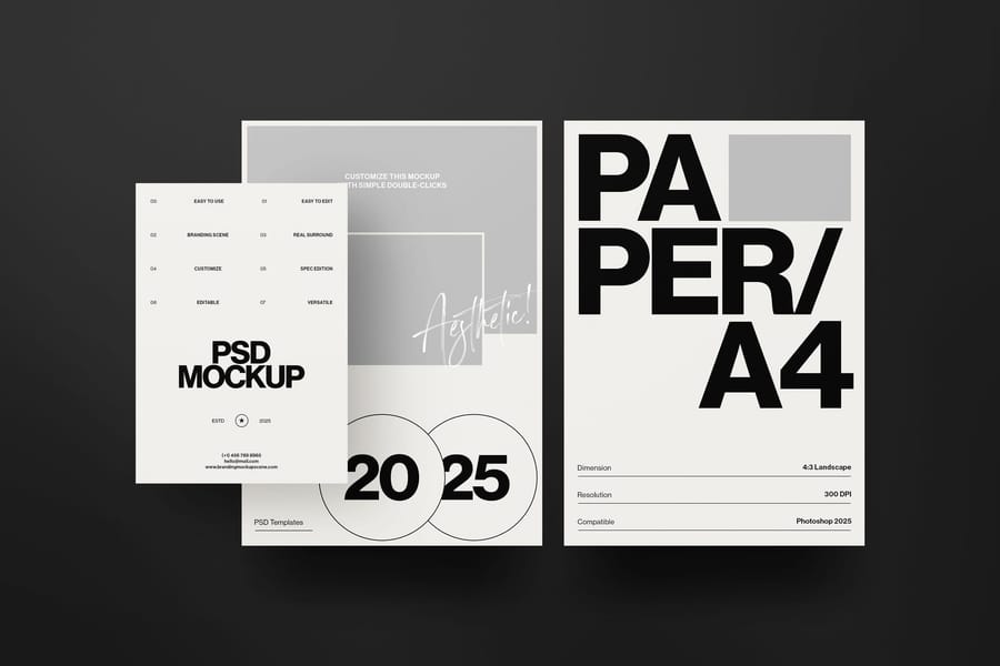 Brand Identity Papers Mockup