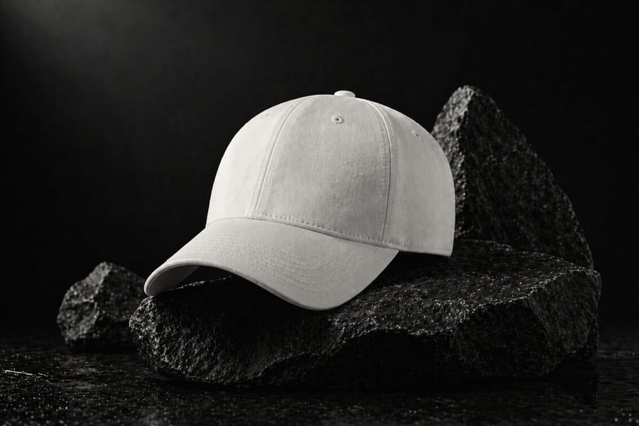 Cap on Stone Display Mockup Blank