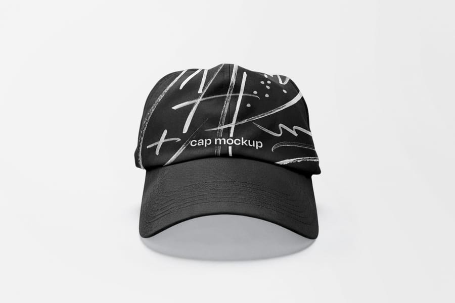 Centered Black Cap Mockup