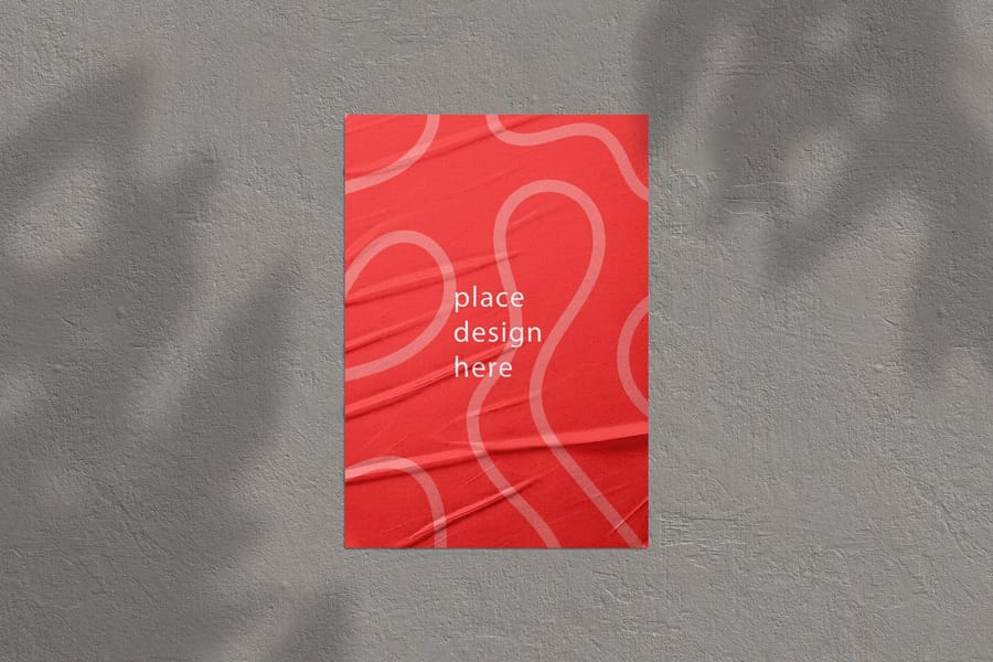 Classy Glued Poster Mockup