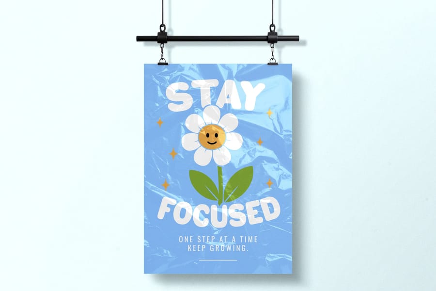 Glossy Hanging Poster Mockup