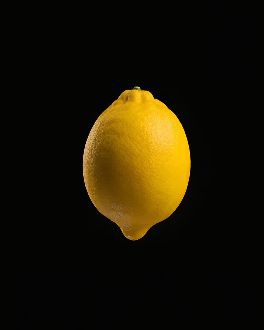 Lone Lemon In Dramatic Light
