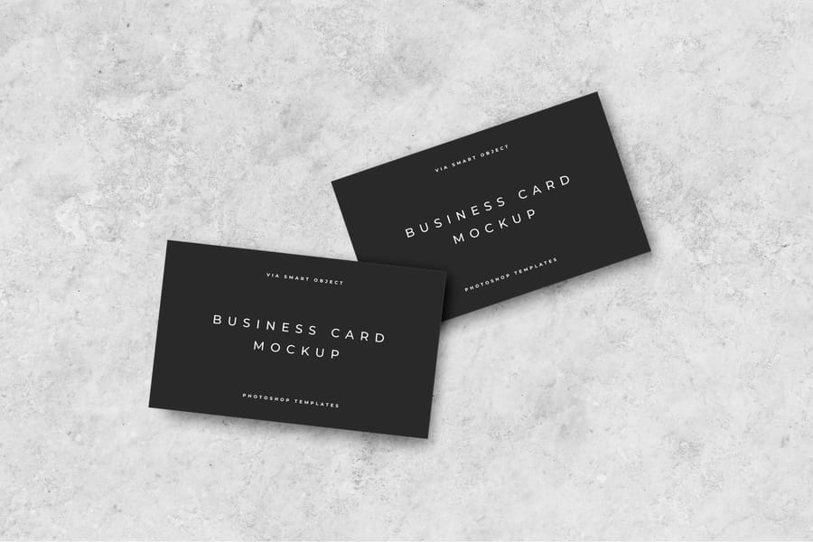 Modern Concrete Surface Business Card Presentation