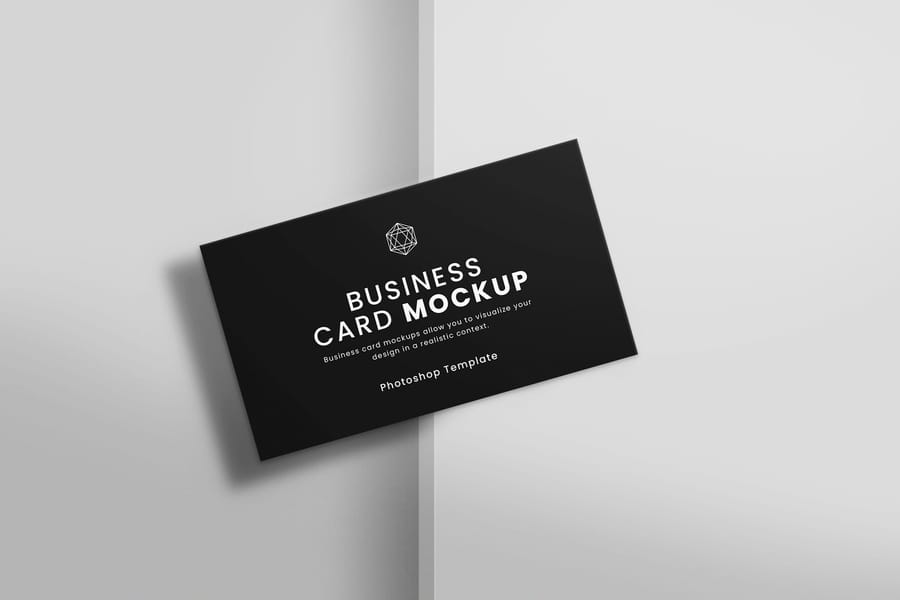 Modern Corner Display Business Card Mockup