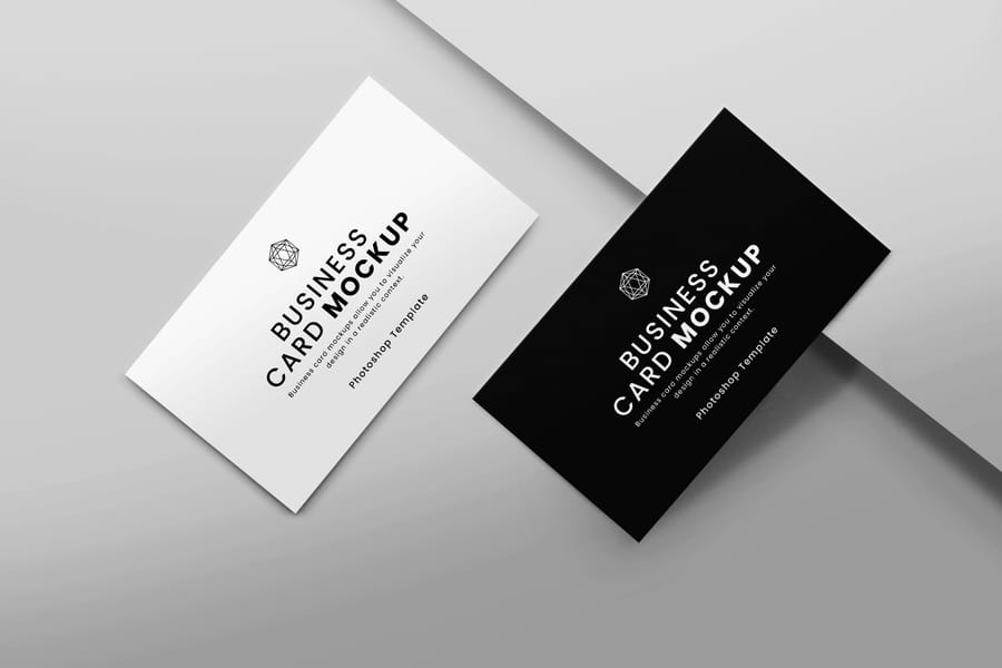 Modern Vertical Business Card Mockup