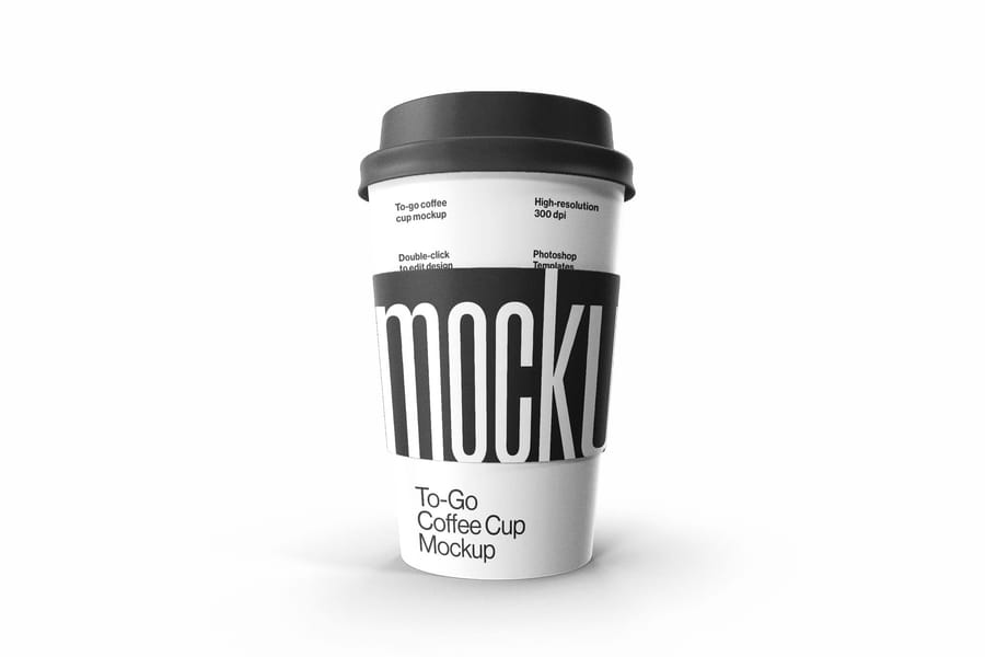 Morning To Go Paper Coffee Cup Mockup