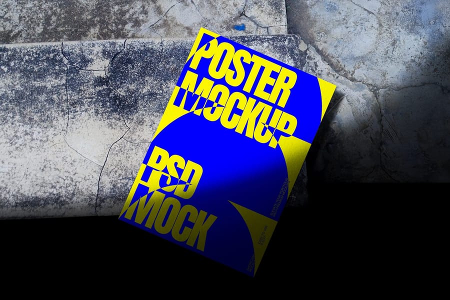 Poster Mockup with Shadow