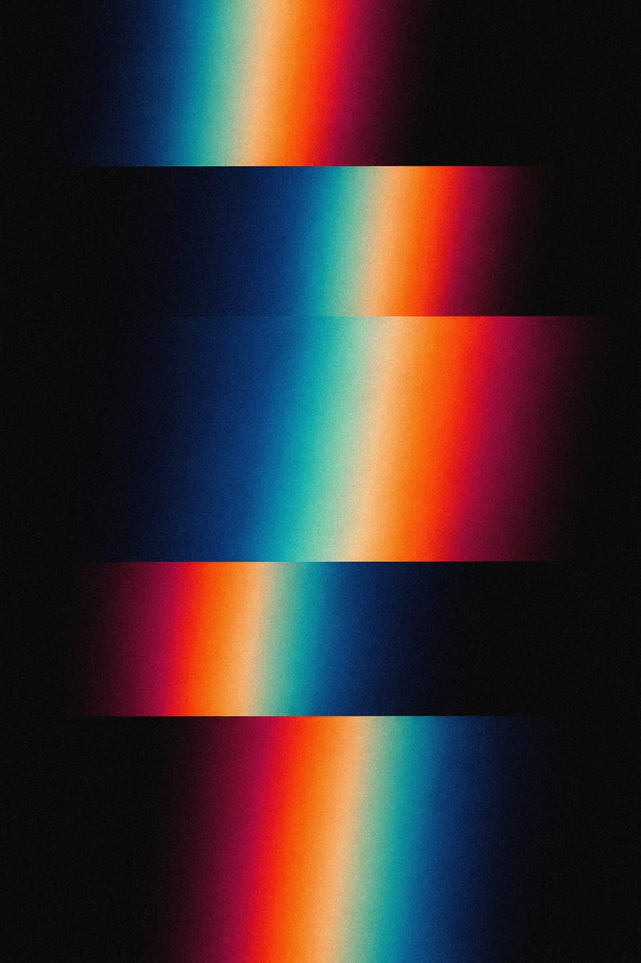 Prismatic Light Bands On Black