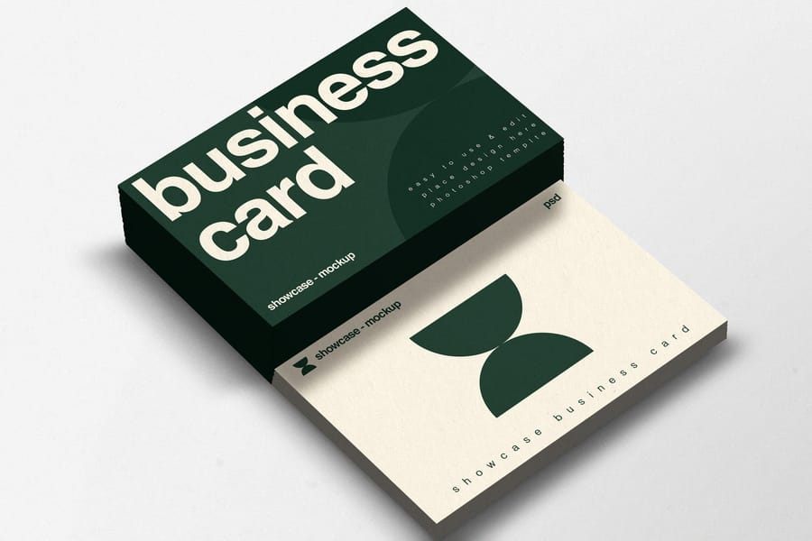 Stacked Business Card Mockup Presentation