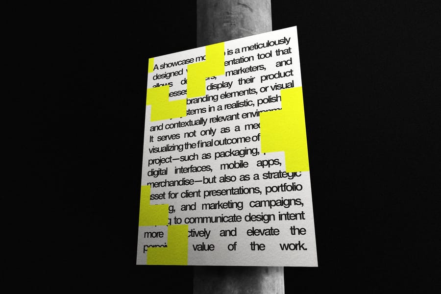 Street Pole Poster Mockup