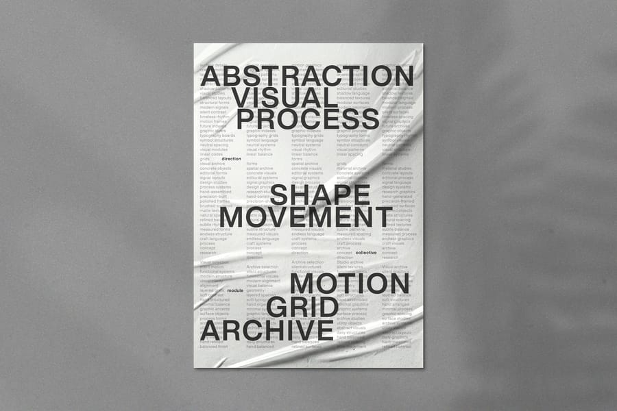 Street Style Glued Poster Mockup