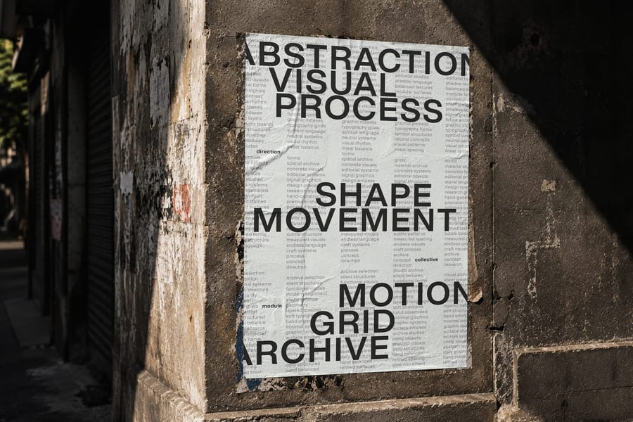 Street Wall Paper Poster Mockup
