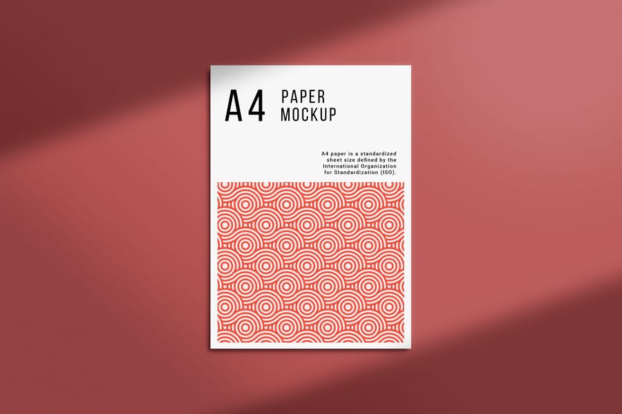 A4 Paper Poster Mockup